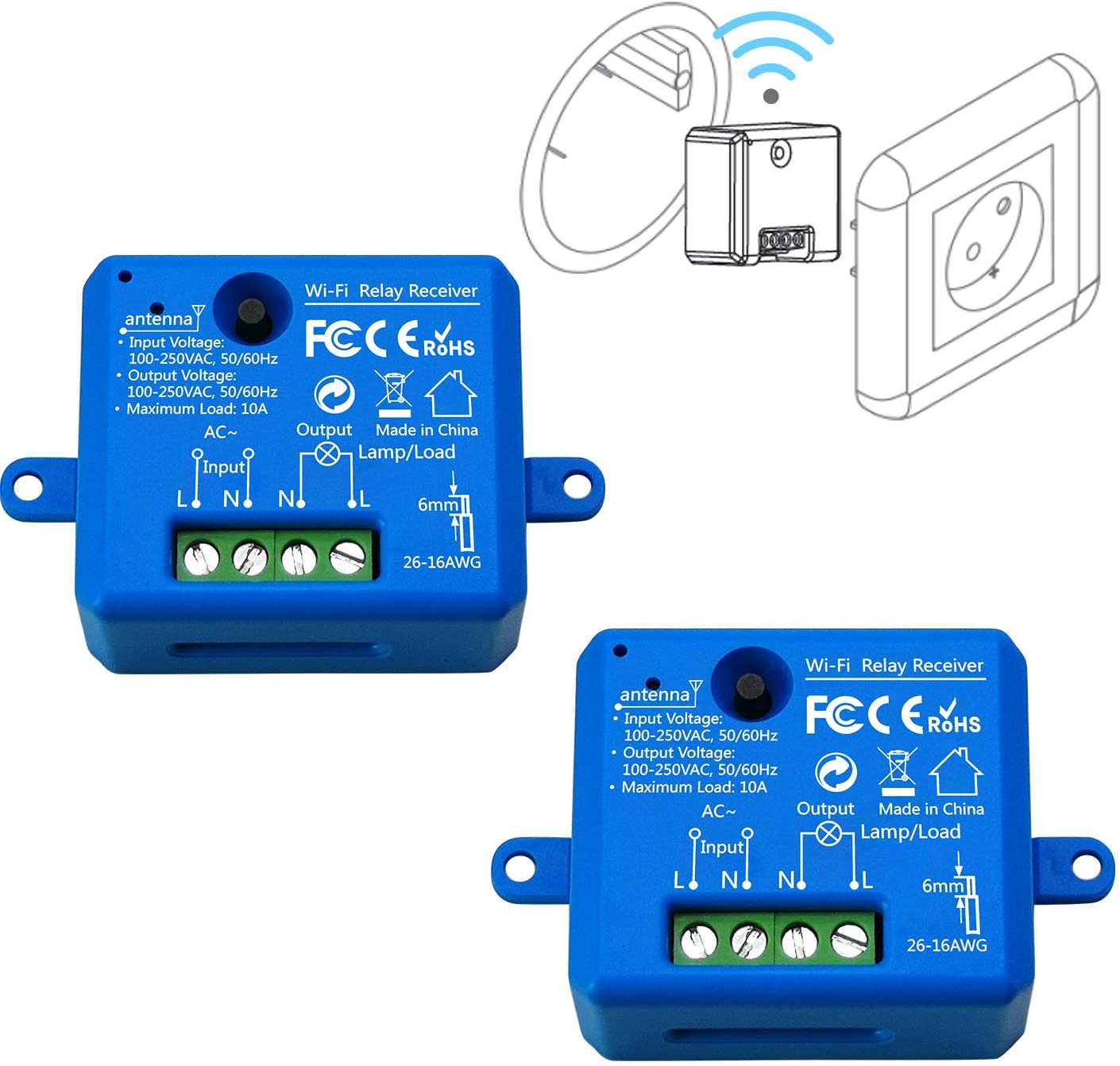 Mini Interruttore WiFi, Fai-da-Te Interruttore Alexa Smart Switch