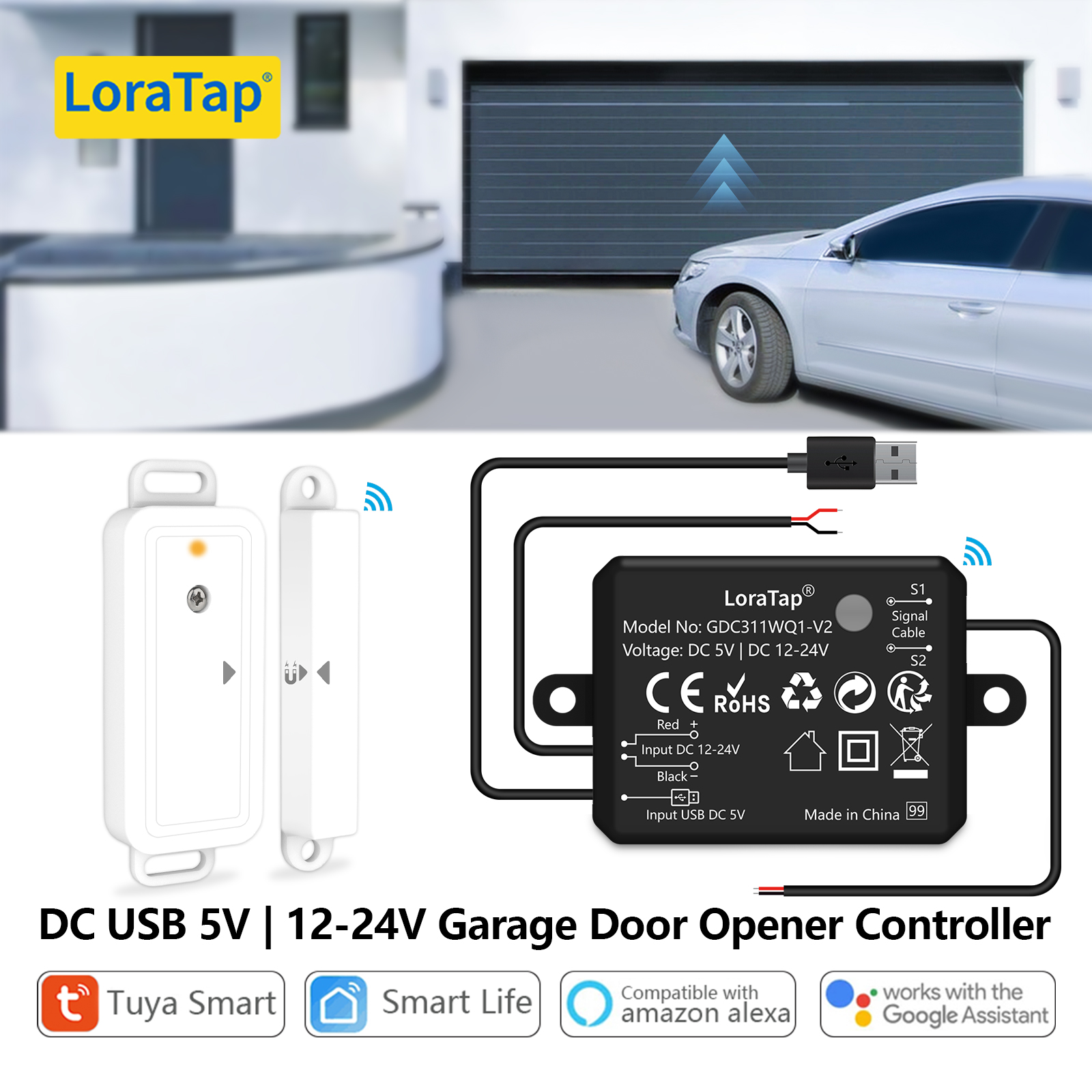Control Para Garage Inteligente Portones Wifi Con App Tuya Google Alexa - Foto 4